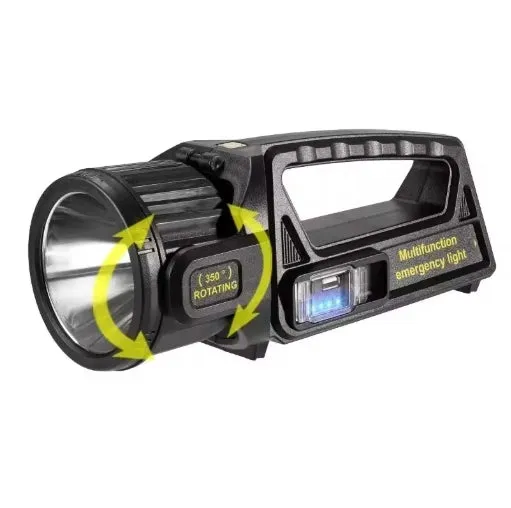 100000Lumens P70 Solar USB Charging 350¡ã Rotating 2 in 1 Flashlight Spotlight Handheld 9 Modes Outdoor Waterproof Emergency Work Lamp Lantern Bright Searchlight