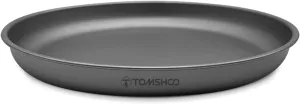 1000ML/1500ML Lightweight Titanium Frying Pan Dinner Fruit Plate Pan Food Container for Outdoor Camping Hiking Backpacking Picnic BBQ