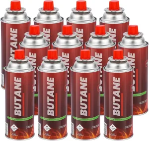 12 Butane Fuel GasOne Canisters for Portable Camping Stoves