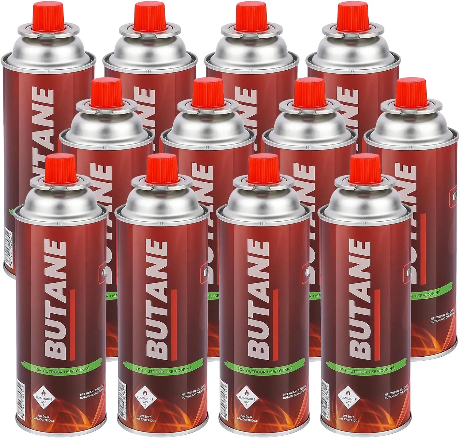 12 Butane Fuel GasOne Canisters for Portable Camping Stoves