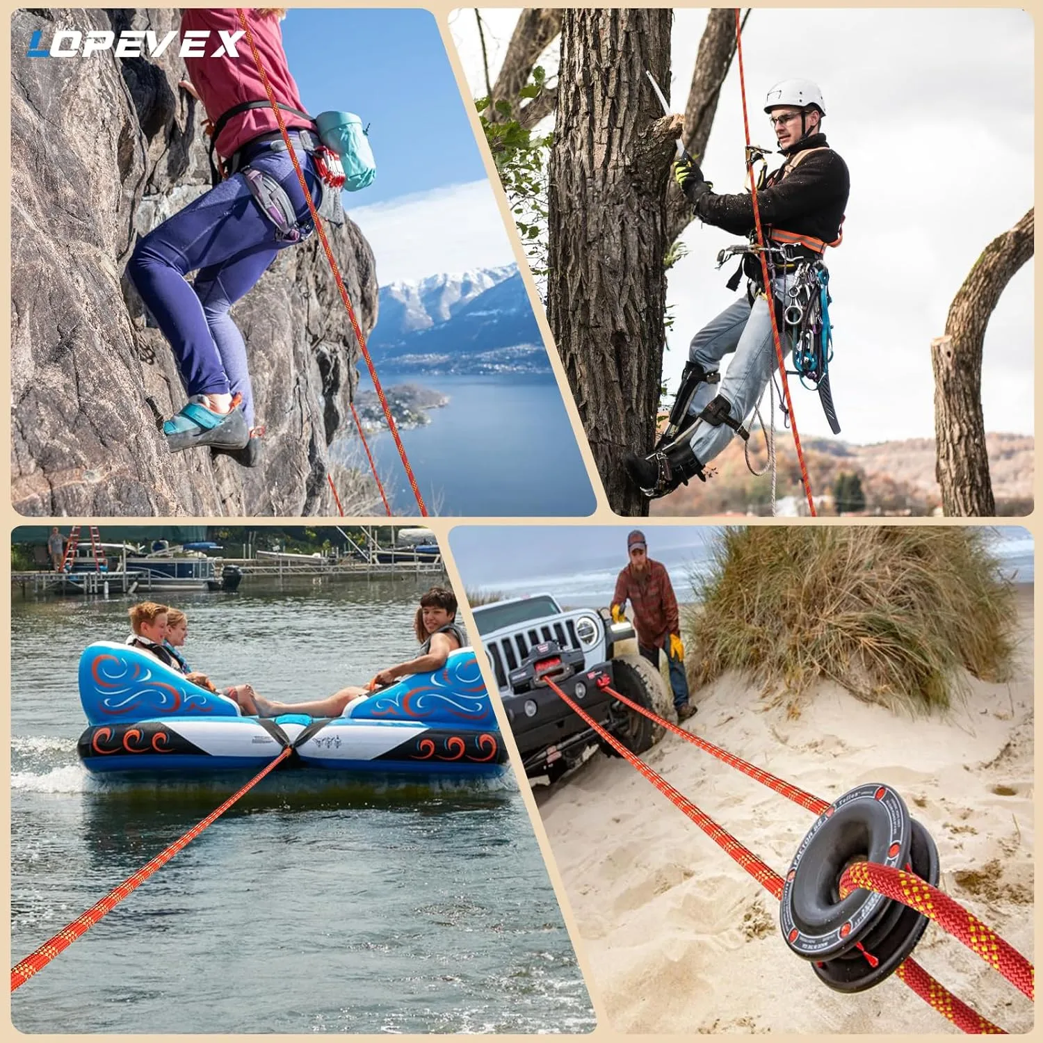 1/2 Inch Climbing Rope 100 Ft Red - 48 Strands Tree Climbing,1/2in Arborist Rope,Rappelling Rope,Static Nylon Polyester Braided Rope,Bull Rope for Tree Pulling,Nautical Rigging Rope Swing