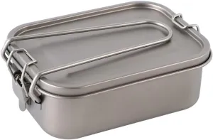 1200ML Large Capacity Outdoor Pure Titanium Camping Square Lunch Box Tableware 1PC(2 1200ml)
