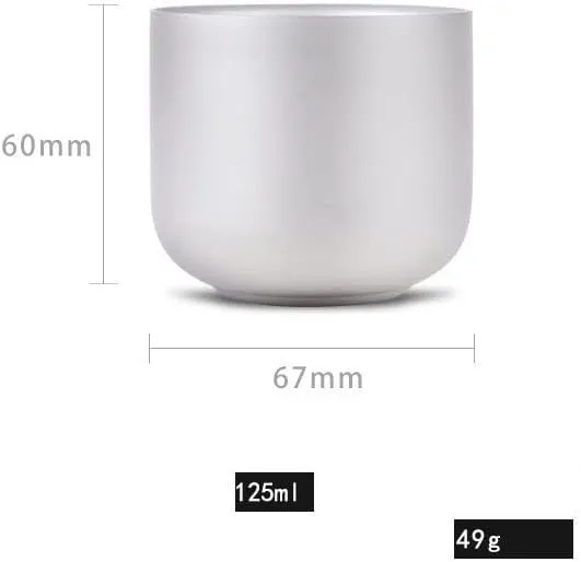 125ML Pure Titanium Tea Cup Outdoor Household Portable Coffee Cup 1PC(125ML A)