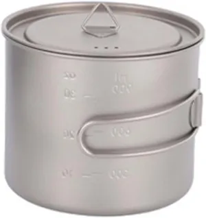 1L Outdoor Portable Pure Titanium Pot (1000ml)