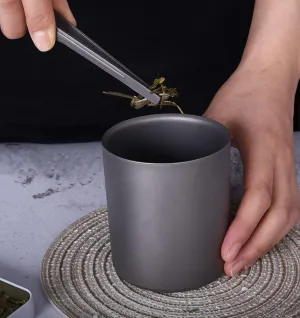 1PC 450ML pure titanium double layer water cup outdoor tea cup coffee cup