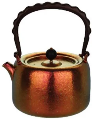 1PC Color Pure Titanium Teapot Outdoor 1L Large Capacity Coffee Pot(Red)
