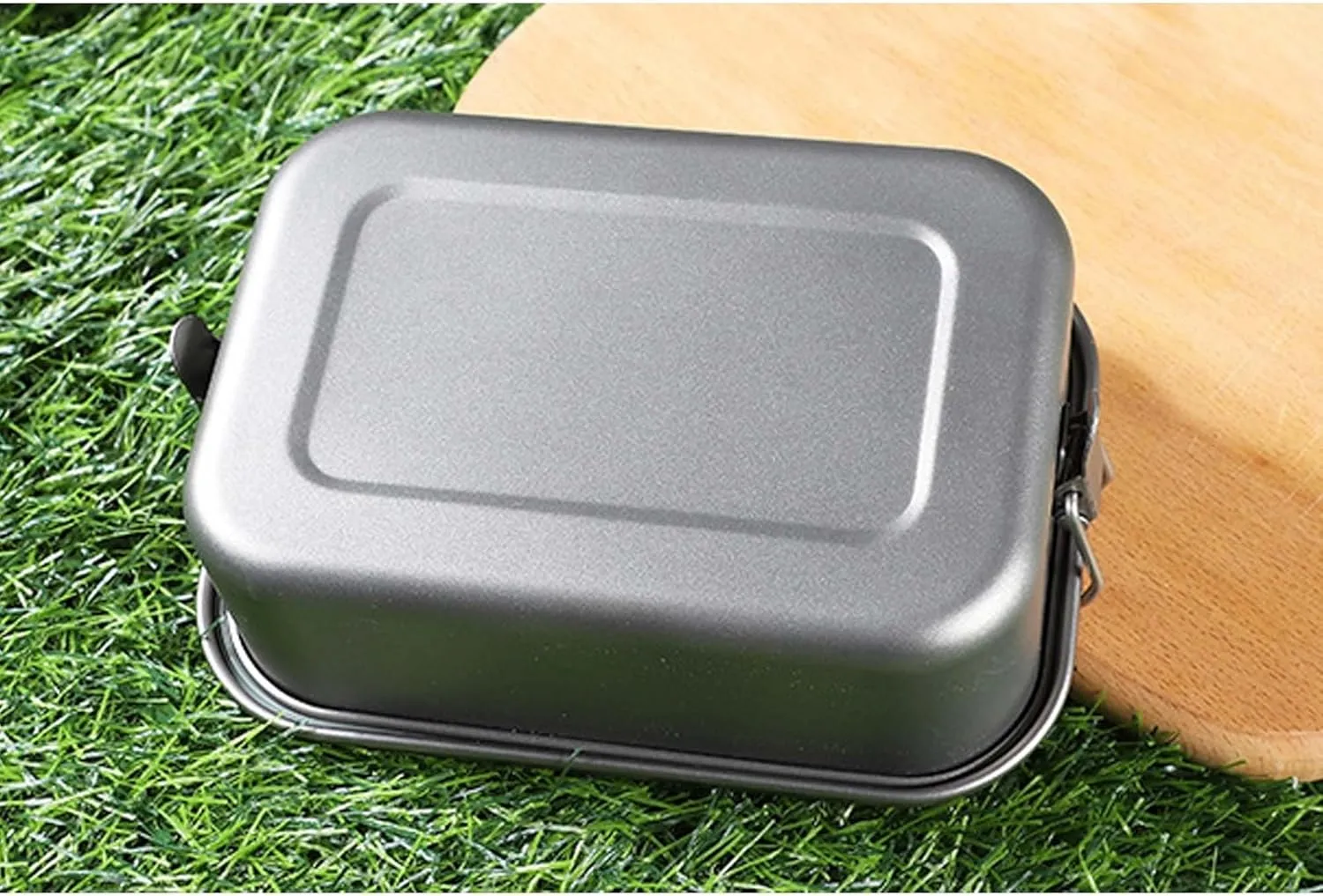 1PC Outdoor Pure Titanium Lunch Box, Portable Camping Lunch Box, Storage Box(Medium)