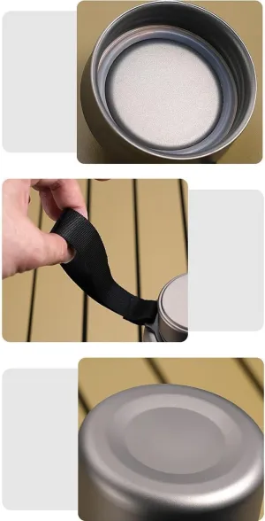 1PC Outdoor Pure Titanium Portable Water Cup 1000ml Large Capacity Sealed Cup