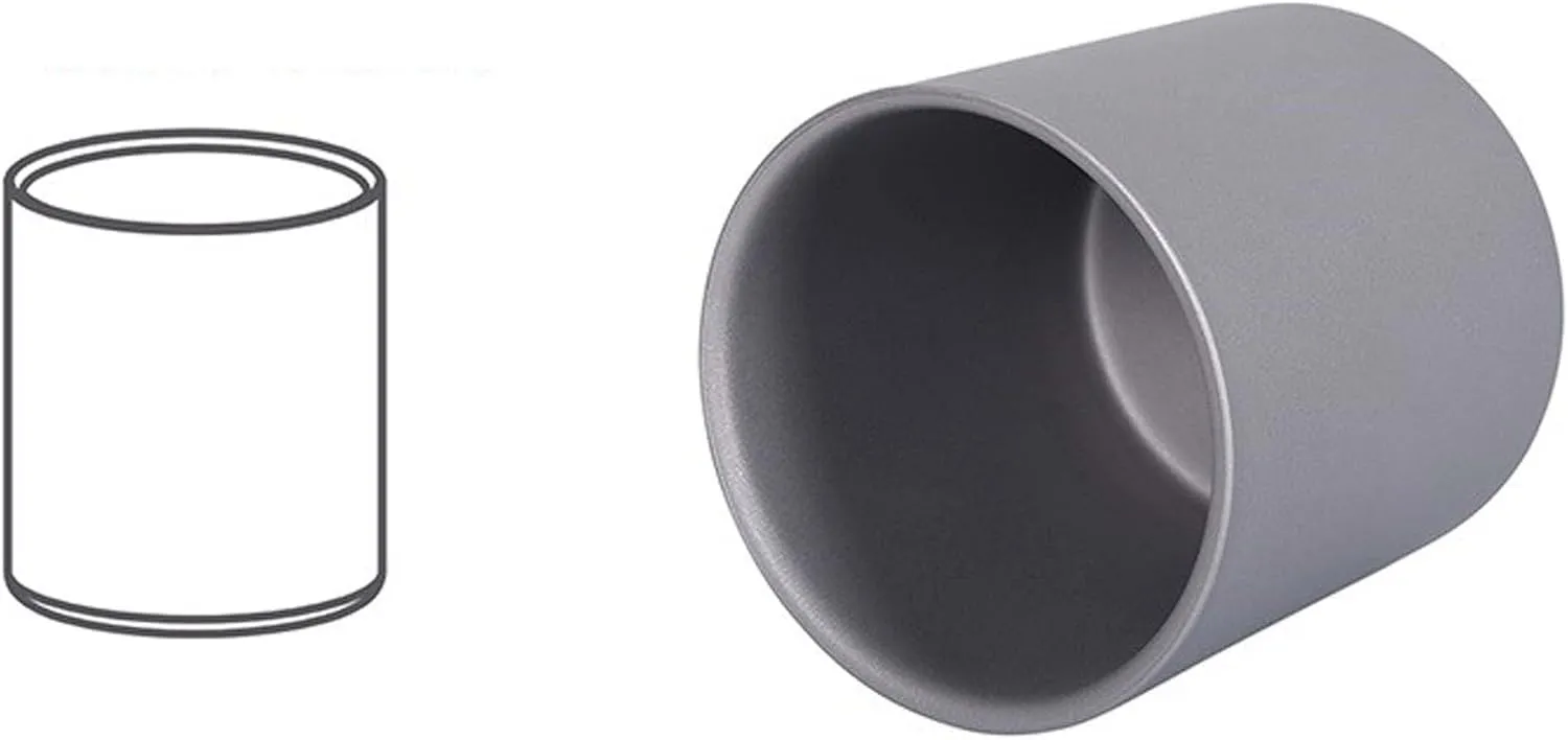 1PC pure titanium double layer water cup outdoor tea cup coffee cup(Ti3030D)