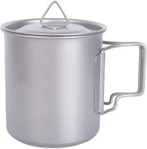 1PC pure titanium folding water cup 420ML outdoor coffee cup mug