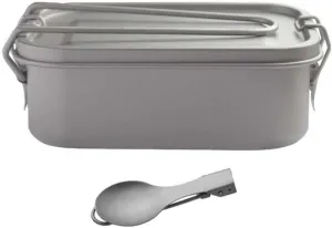 1PC Pure Titanium Lunch Box 1000ML, Sealed Square Bento Box with Folding Handle Suitable for Outdoor Camping (1200ML B)