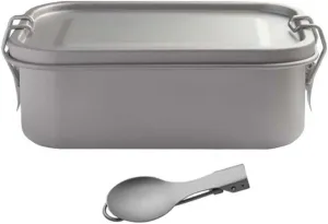 1PC Pure Titanium Lunch Box 800ML, Lightweight And Portable Sealed Square Bento Box Suitable For Outdoor Camping