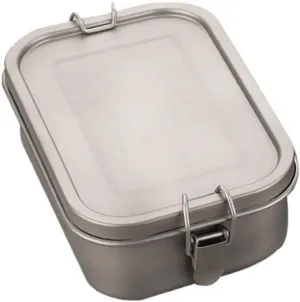 1PC Pure Titanium Square Lunch Box, Portable Sealed Camping Bento Box Suitable for Outdoor Or Home Use