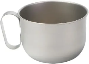 1PC Pure Titanium Tea Cup Coffee Cup with Lid and Widened Fixed Handle Mug Water Cup Suitable for Outdoor Camping Or Cycling(500ML)