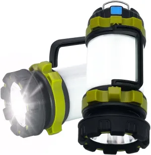 2-Pack Waterproof Rechargeable LED Lantern - 1500LM 6 Modes | 4000mAh Rechargeable Battery | Emergency Backup for Power Outages, Hurricanes, Camping & Outdoor Use | Durable & Portable