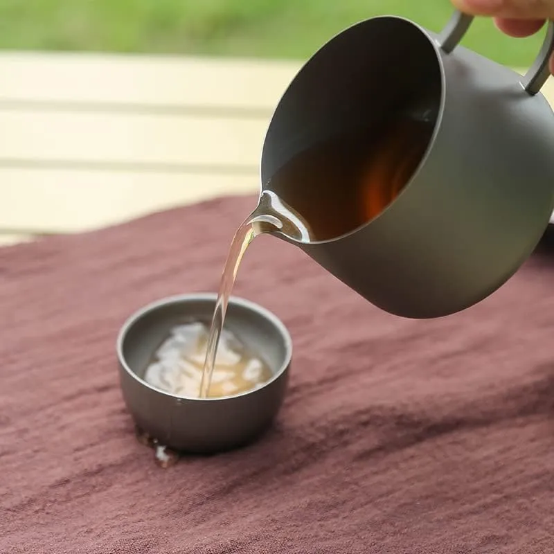 250ML Pure Titanium Outdoor Water Cup Portable Camping Coffee Cup
