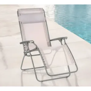 27 Inch Zero Gravity Chair with Cushion for Patio Garden or Poolside - 26.8” x 64.2” x 44.9”