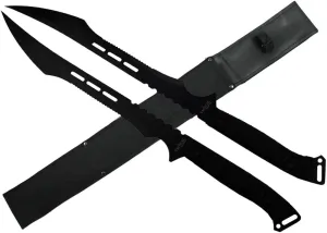 27" Twin Tactical Machete 2 Pcs Set, Ninja Sword, Full Tang Katana Twin Sword. for Collection, Gift, Camping, Outdoor Sports