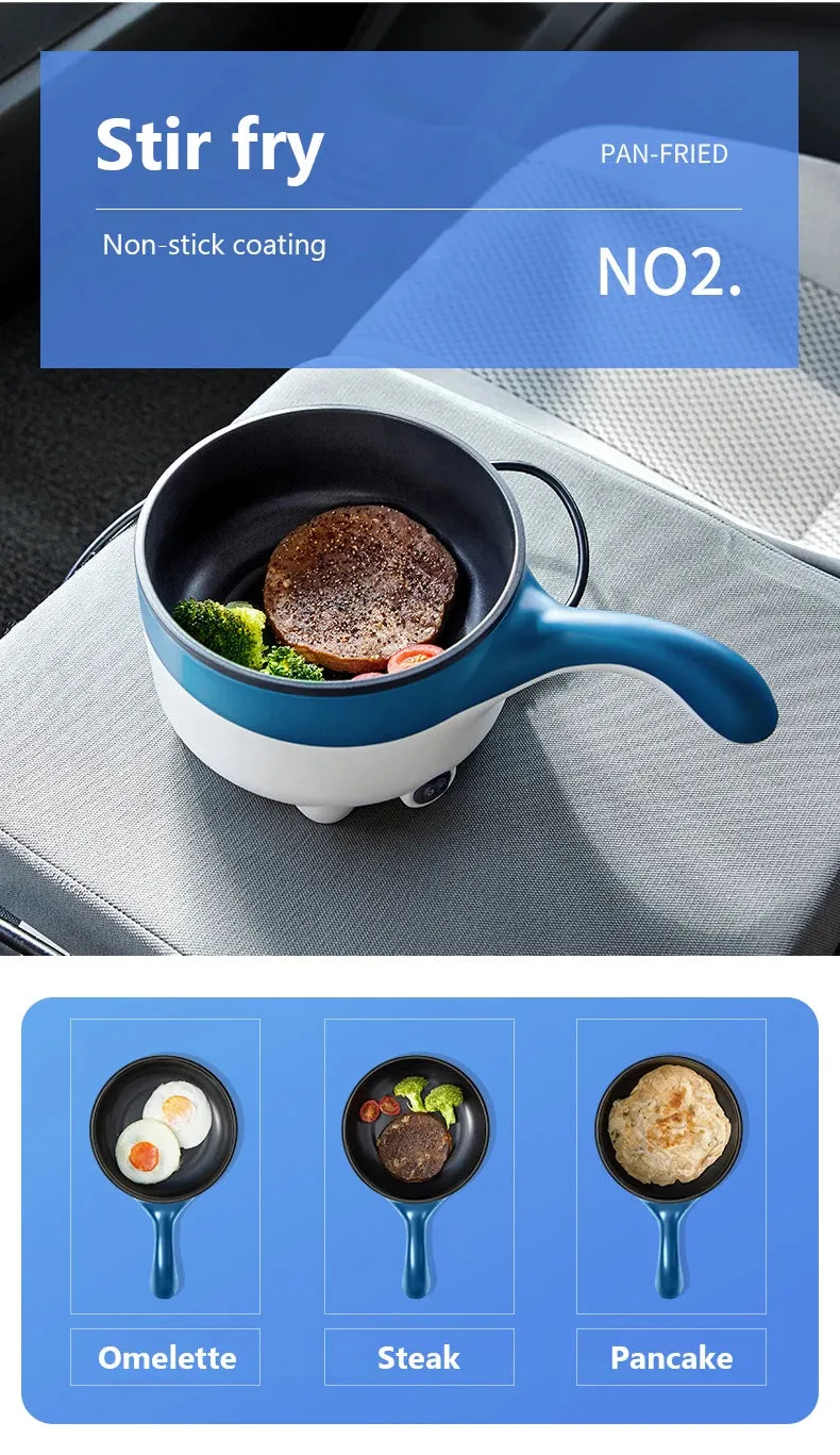 2L 12V/24V Car Electric Rice Cooker & Food Steamer