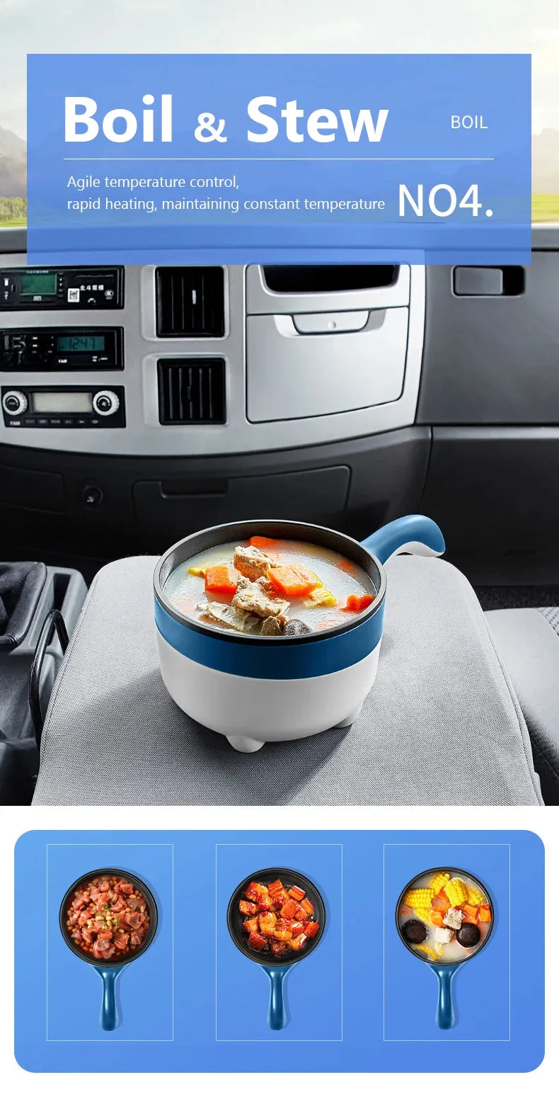 2L 12V/24V Car Electric Rice Cooker & Food Steamer