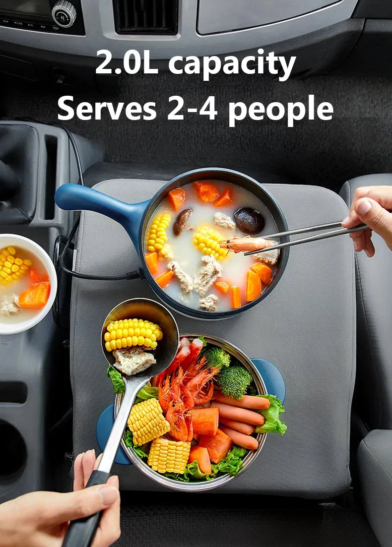 2L 12V/24V Car Electric Rice Cooker & Food Steamer
