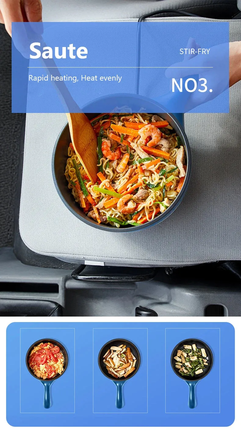 2L 12V/24V Car Electric Rice Cooker & Food Steamer