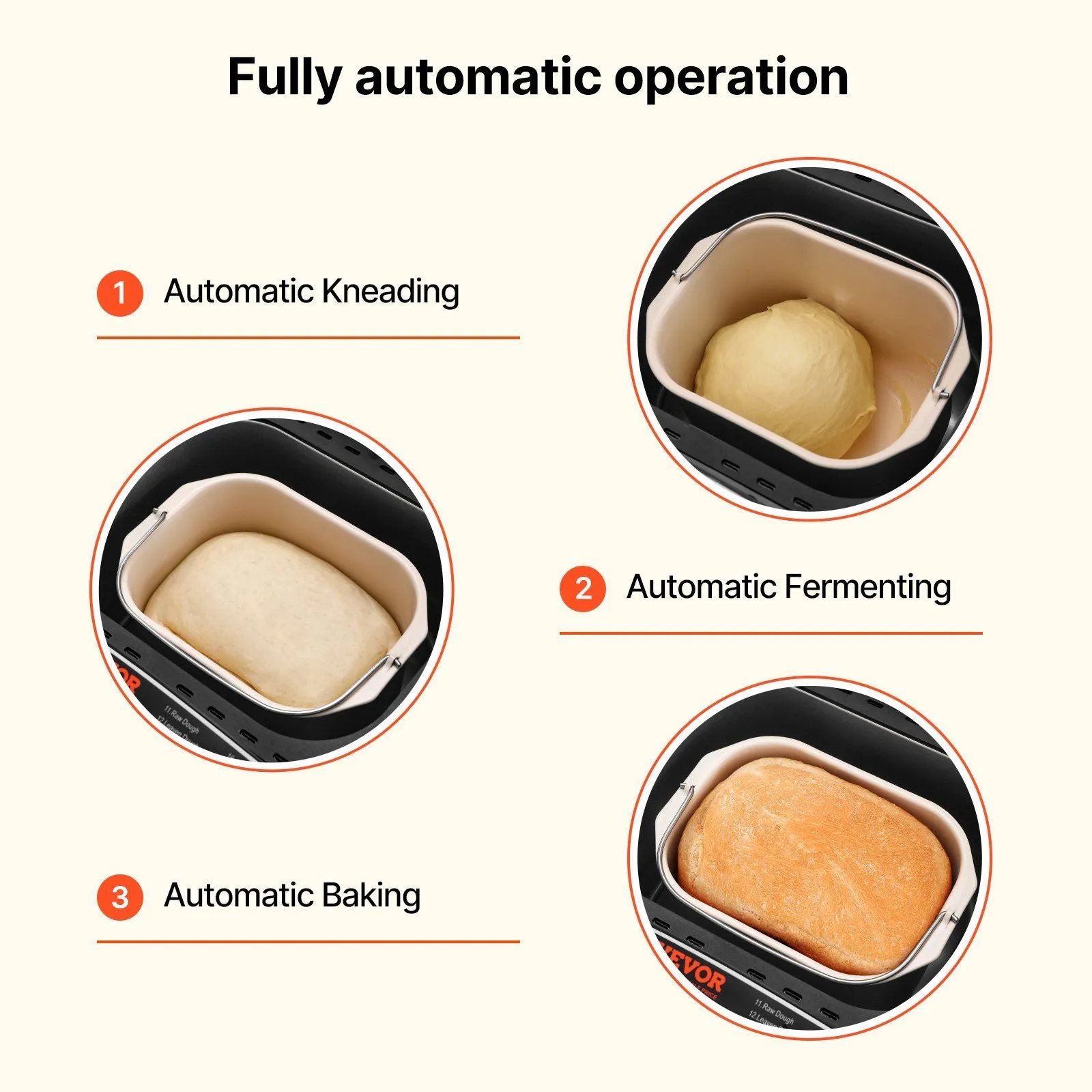 2LB 19-in-1 Bread Maker/Automatic Compact Dough Machine