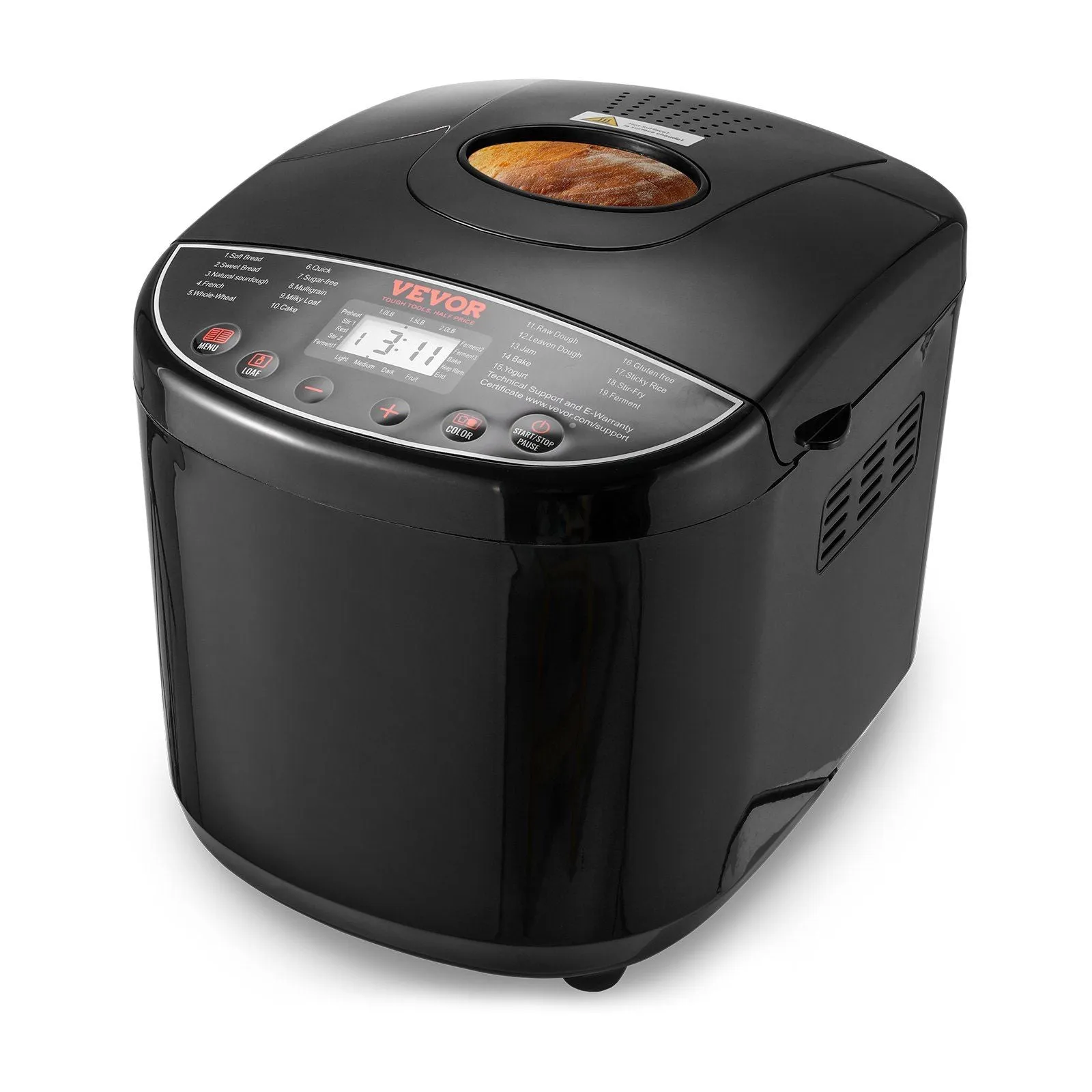 2LB 19-in-1 Bread Maker/Automatic Compact Dough Machine