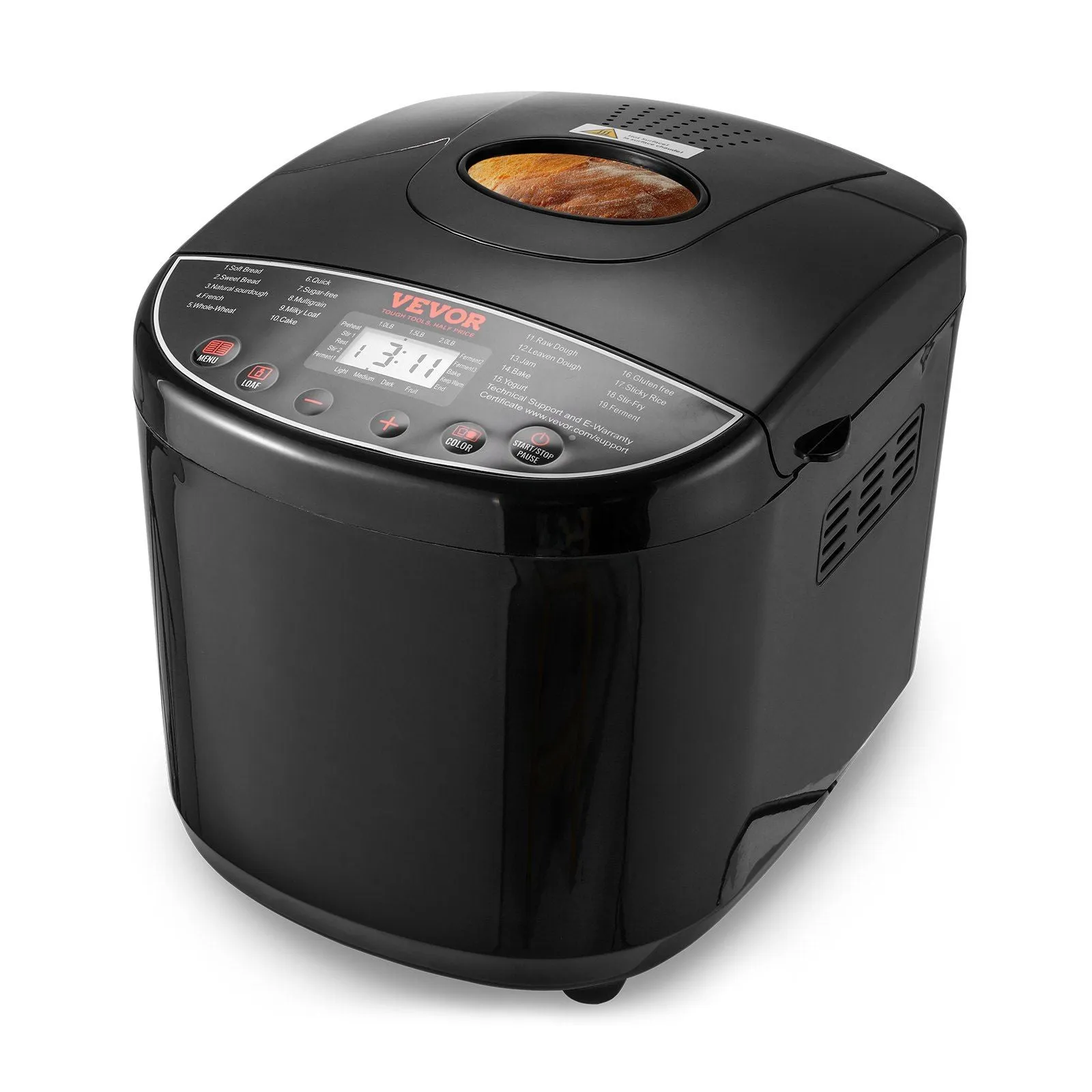 2LB 19-in-1 Bread Maker/Automatic Compact Dough Machine
