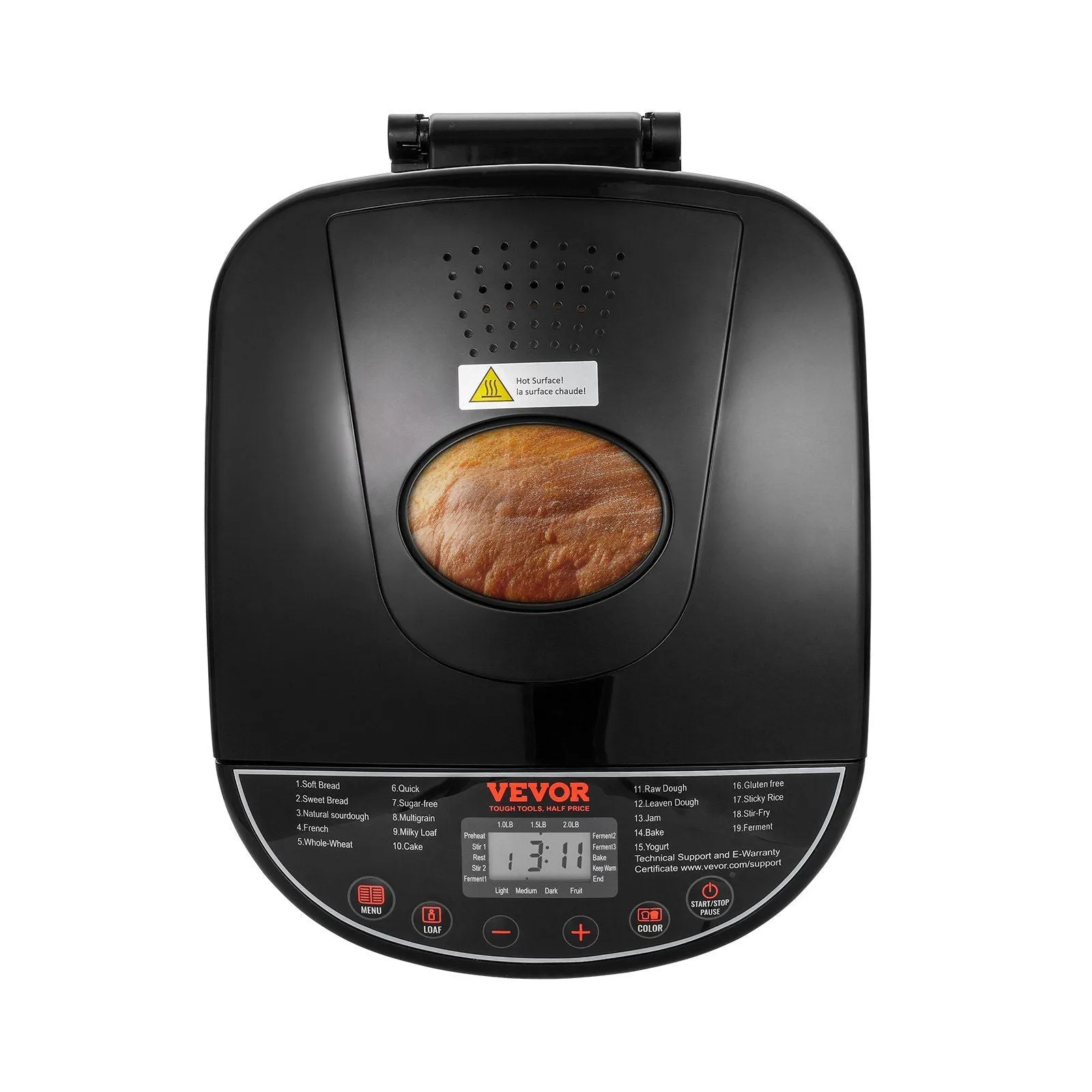 2LB 19-in-1 Bread Maker/Automatic Compact Dough Machine