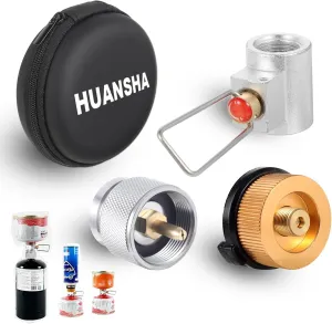 3-Piece Propane/Isobutane/Butane Refill Adapter Set - Camping Backpacking Stove Refill Adapter Valve for 1LB Propane/Butane Gas Tank