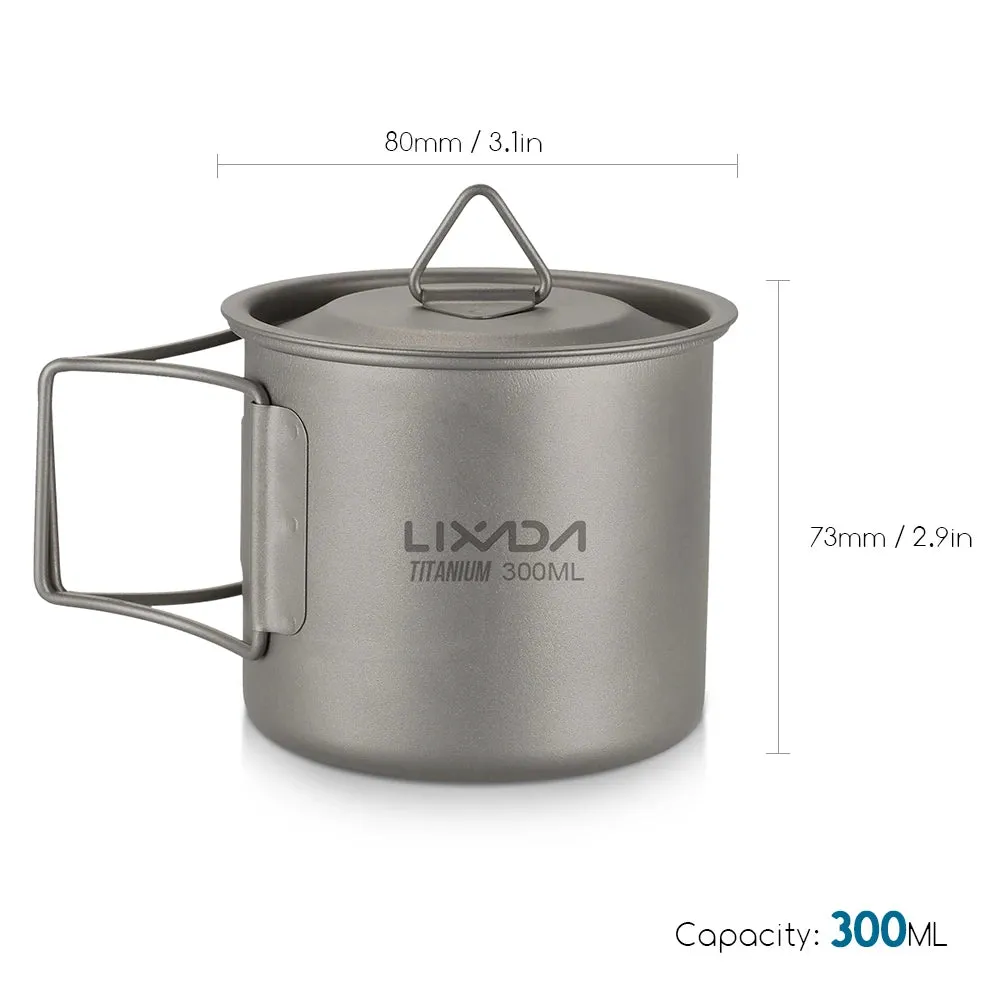 300ML/450ML/550ML/650ML/750ML Ultralight Titanium Cup