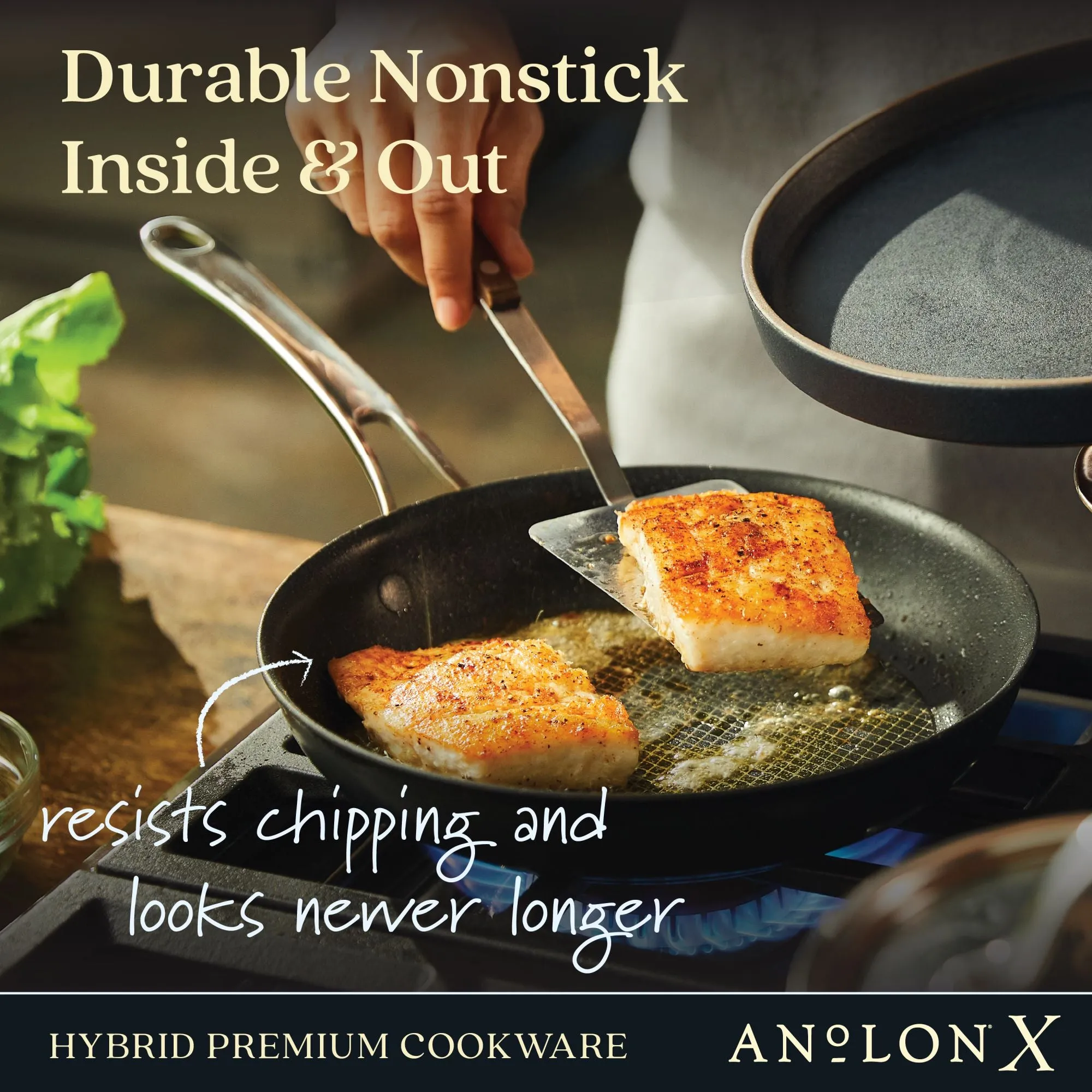 4-Quart Hybrid Nonstick Casserole Pan With Lid