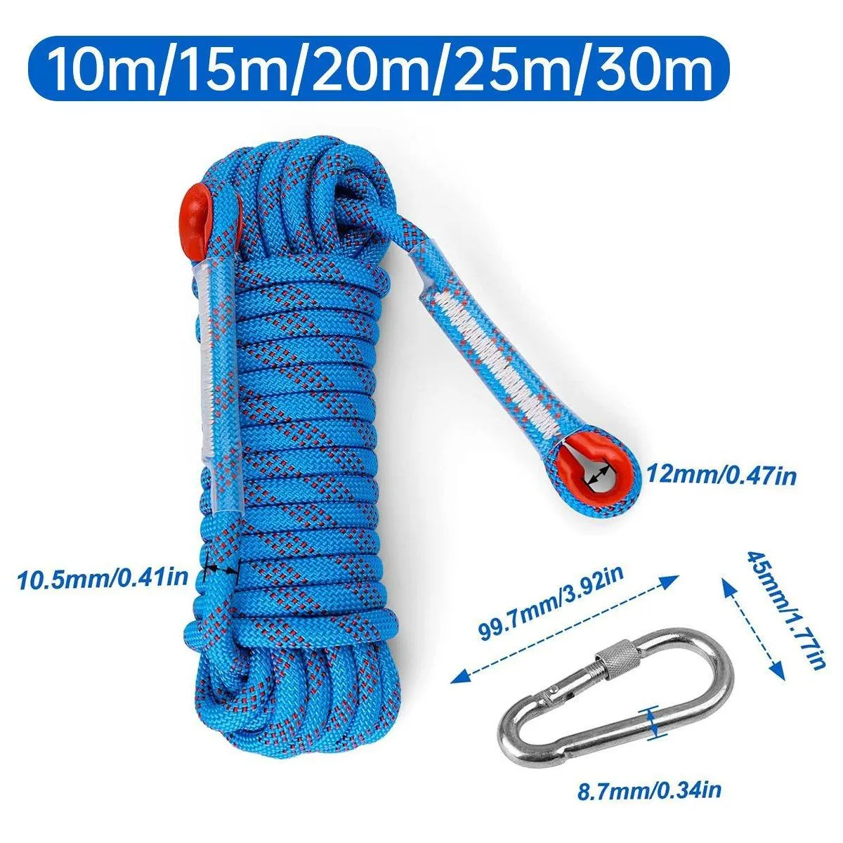 5 Sizes Outdoor Climbing Rope Nylon Safety Rope for Mountaineering Fire Escape