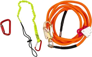 5/8" x 14' Steel Core Flipline Kit, Adjustable Lanyard Steel Core with Triple Lock Carabiner Adjuster, Cut Resistant, Tree Climbing Harness Lanyard Flipline for Climbing Trees, Arborist