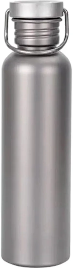 750ml Titanium Water Bottle with Lid, Water Bottle with Cup Sleeve Outdoor Camping Sports Bottle Tourism Cycling Hiking Camping Water Bottle