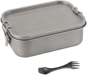800ml Square Lunch Box, Pure Titanium Sealed Bento Box Suitable For Home Or Outdoor Camping(3 800ml)