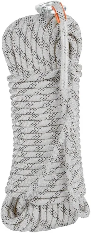 8mm Indoor Outdoor Escape Rope,Static Rescue Rope for Escape Rope, Ice Climbing Equipment, Fire Safety Rescue Rope (Color : White, Size : 8mm x 15m)