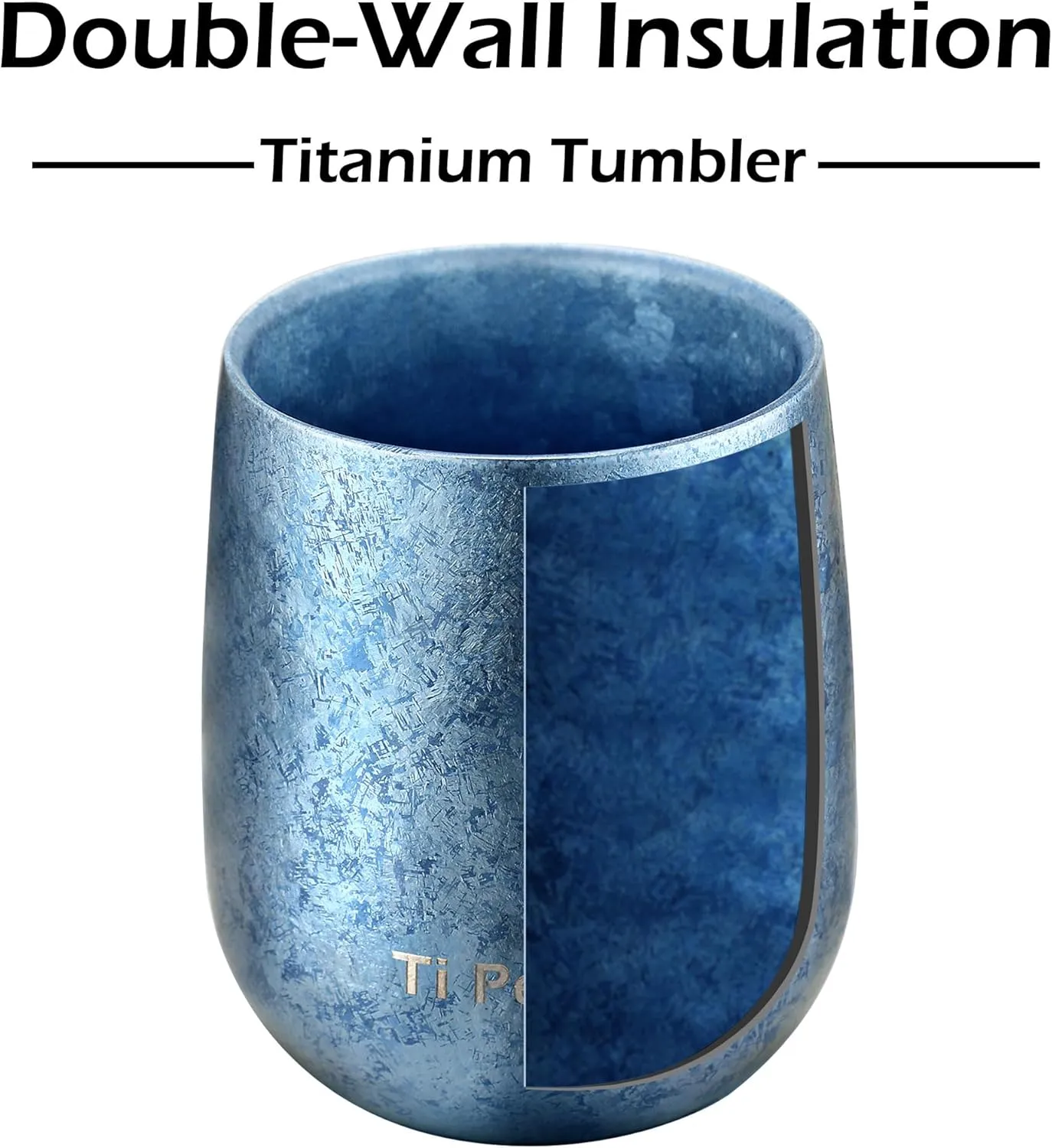 8oz Titanium Whiskey Cup - Double Wall Insulated Tumbler for Scotch, Bourbon & Cocktails, 240ml No Metallic Taste, Camping & Home Bar Drinking Glass