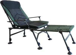 Adjustable Folding Recliner Chair with Detachable Footrest, Oxford Fabric & Stainless Steel Frame, Portable Design, Ideal for Camping, Fishing, Beach, and Outdoor Relaxation