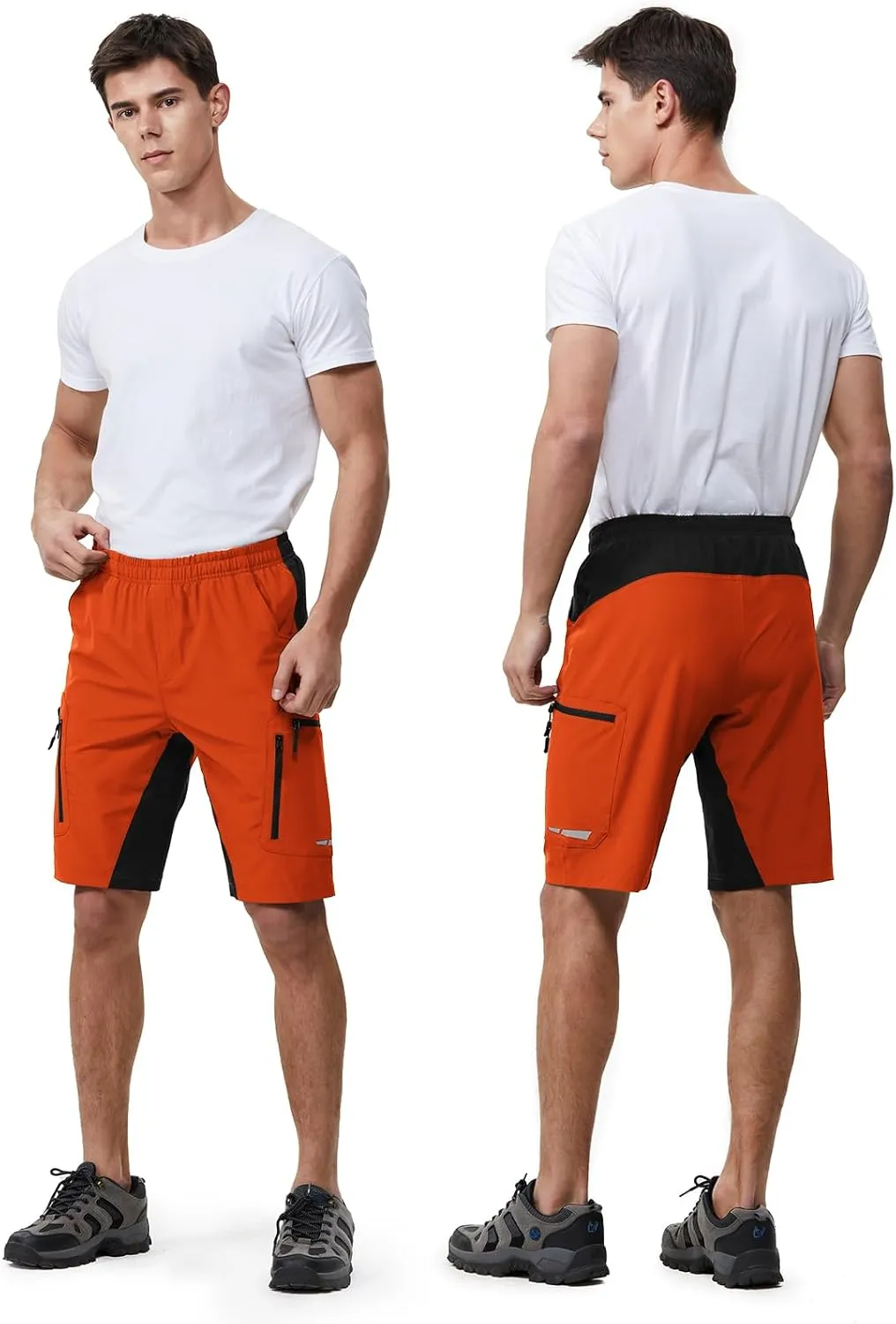 Ally Men's Mountain Bike Shorts 4D Padded Lightweight Loose-fit with Zipper Pockets for Biking Cycling Bicycle Riding Biker