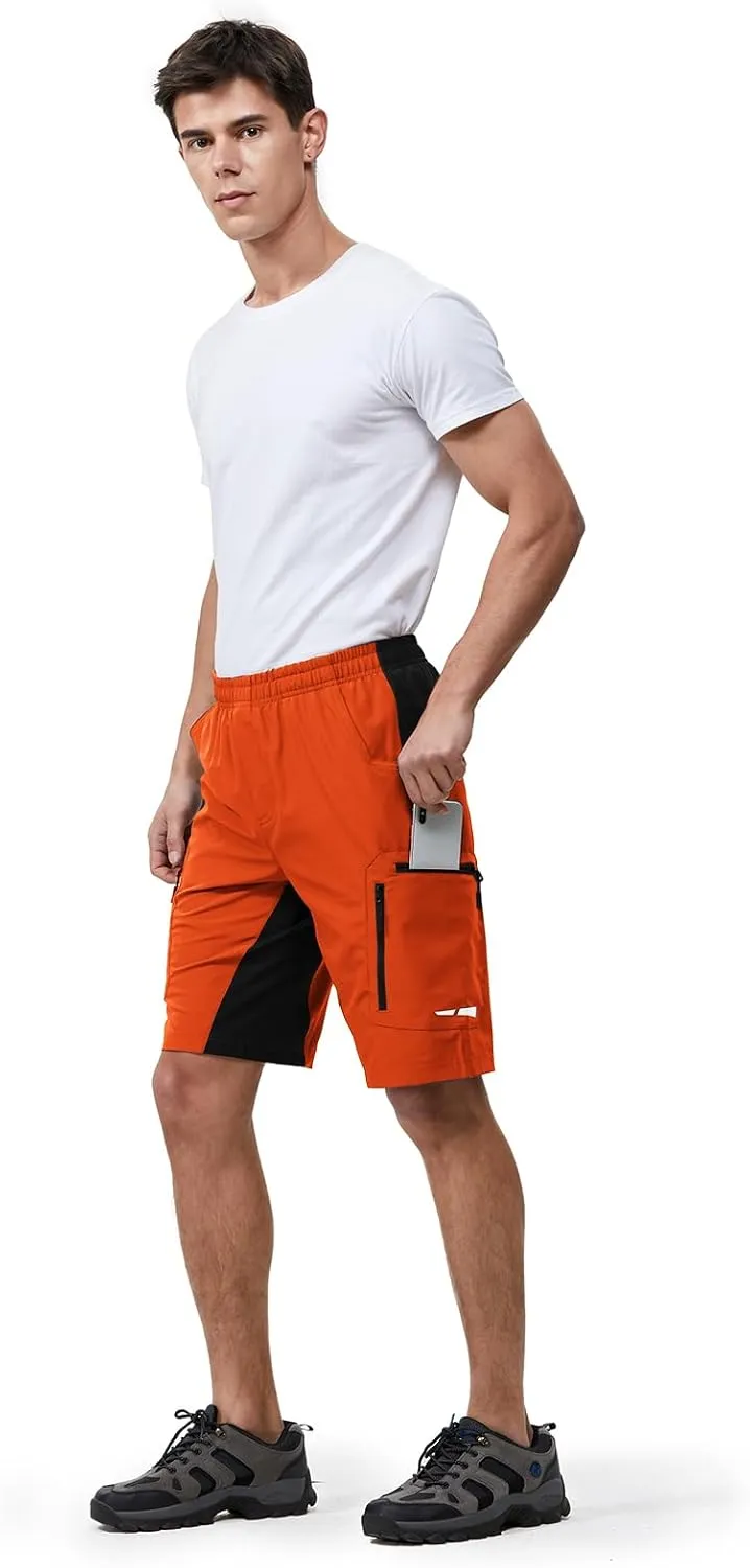 Ally Men's Mountain Bike Shorts 4D Padded Lightweight Loose-fit with Zipper Pockets for Biking Cycling Bicycle Riding Biker