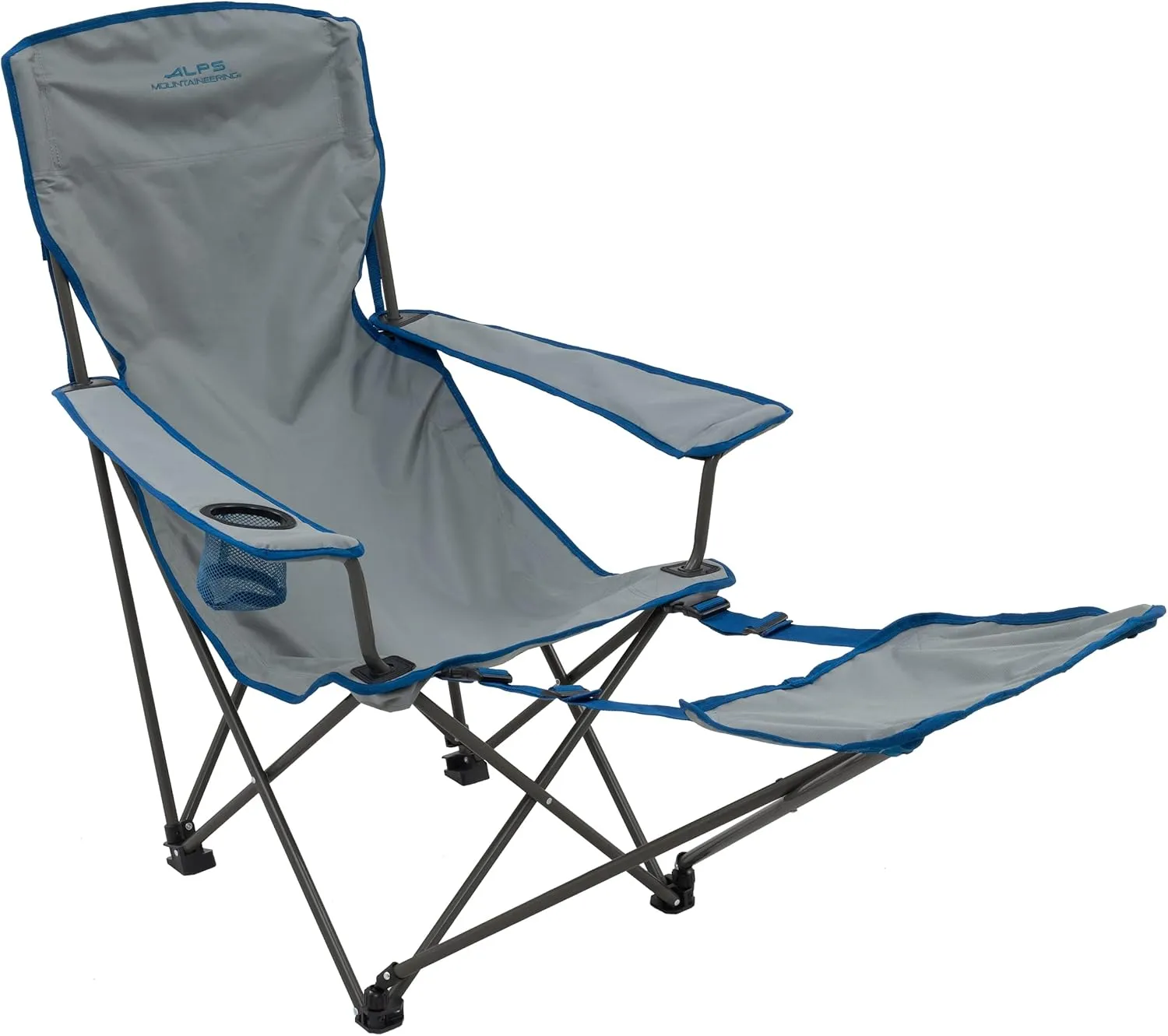 ALPS Mountaineering Escape Lounge Camping Chairs for Adults with Footrest and Adjustable Armrests, Sturdy Steel Frame, Compact Foldable Design, and Carry Bag