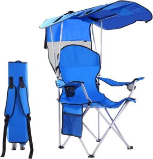 Amazing for less Folding Chair – Portable Outdoor Camping & Beach Chair (Blue (Shade), (1-Pack))