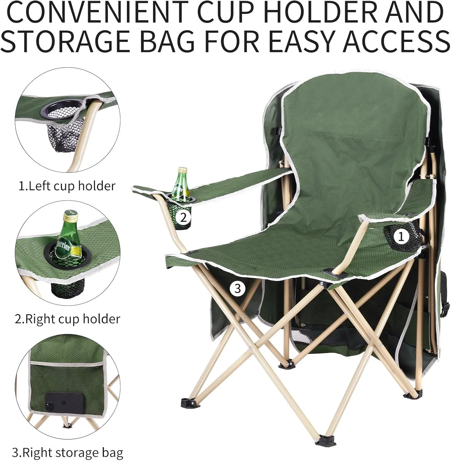 Amazing for less Folding Chair – Portable Outdoor Camping & Beach Chair (Blue (Shade), (1-Pack))