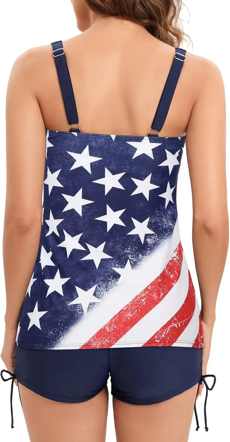 American Trends Tankini Swimsuits Plus Size Tankini Bathing Suits for Women Tankini Bathing Suits Swimwear for Women