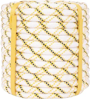 Arborist Rope Climbing Rope（1/2 Inch x 150ft） 48 Strands Bull Rope for Construction Climbing Swing Sailing