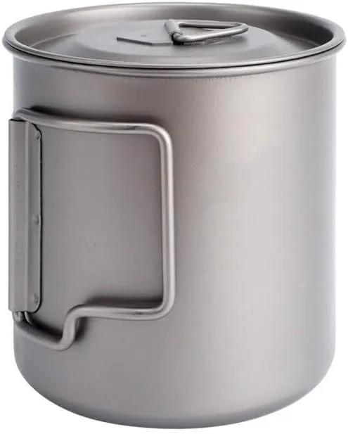 AYULL 1PC 420ML Pure Titanium Mug, Foldable Coffee Mug with Lid Suitable for Outdoor Camping Or Home Use