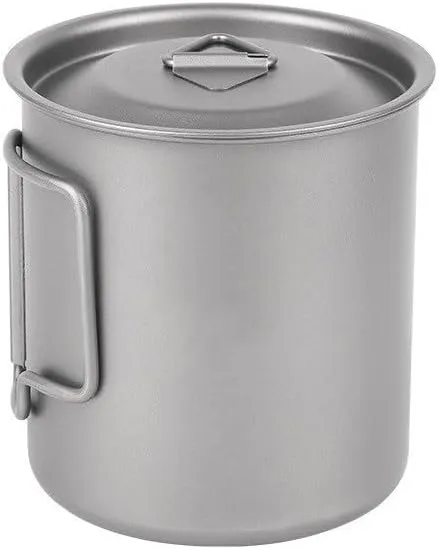 AYULL 1PC Pure Titanium Water Cup, 420ML Mug, Portable Coffee Cup, Suitable for Outdoor Camping and Mountaineering