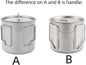 AYULL Pure Titanium Mug 200ML, Foldable Water Cup And Coffee Cup Suitable For Outdoor Or Home Use(A)